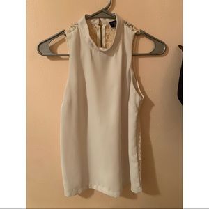 $5 Bundle - Top Shop High Neck Top with Lace Back